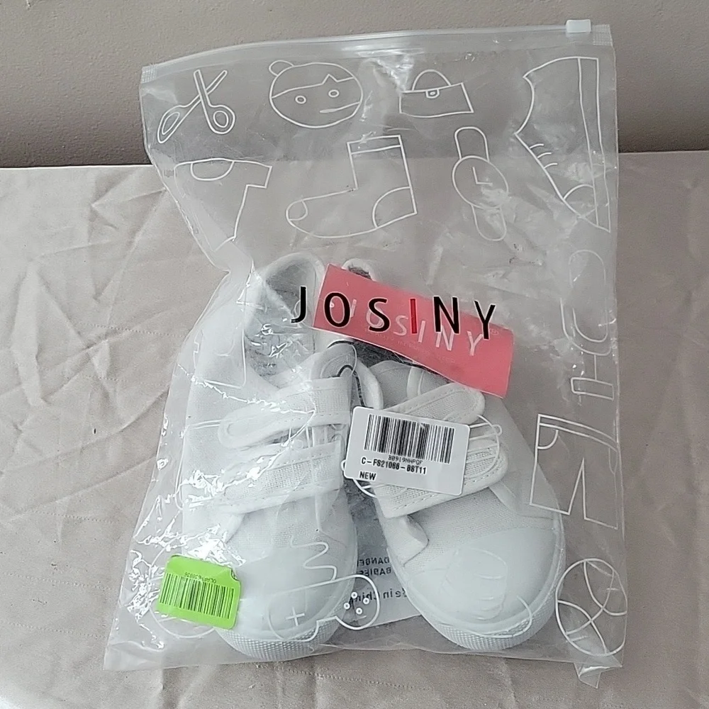Josiny Kids Boy or Girl Canvas Hook & Loop Sneaker Size:11, NWT